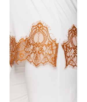 Conjunto de dormir ceñido con pantalón en naranja